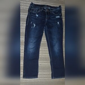 Stylish Distressed Blue Jeans